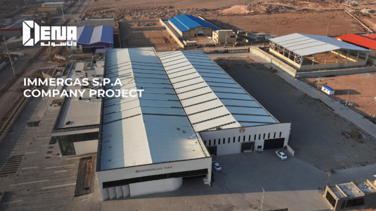 پروژه ساخت سوله ایمر گاز - دنا سوله